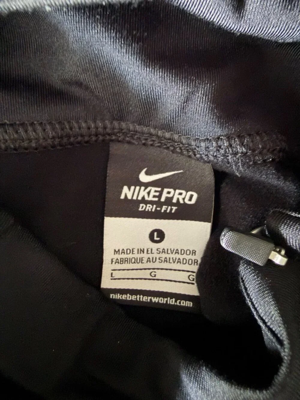 Nike Pro Dri-FIT Funnel Neck Long Sleeve Pullover Black Women’s Large